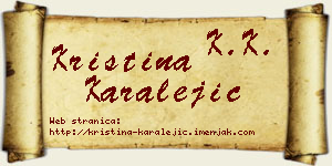 Kristina Karalejić vizit kartica